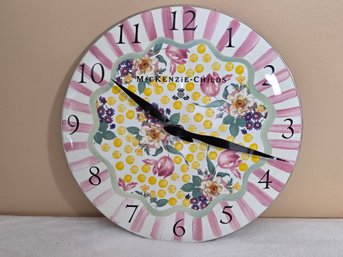 MacKenzie-Childs Buttercup & Bathing Hut Wall Clock