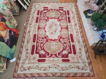 Antique Flat-knotted Needlepoint Rug - Professionally Cleaned!
