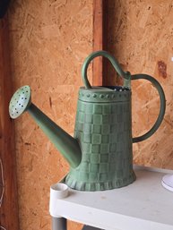 Green Painted Metal Mackenzie Childs Watering Can