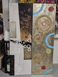 Big Canvas Abstract Painting Room Divider - Signed