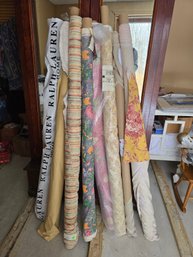 Large Lot Of Fabric Bolts