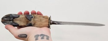 Antique Taxidermy German Deer Foot Hunting Knife