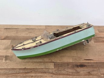 Vintage Wooden RC Speed Boat