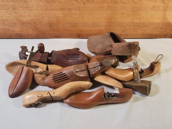Grouping Of Antique & Primitive Wooden Shoe Shapers