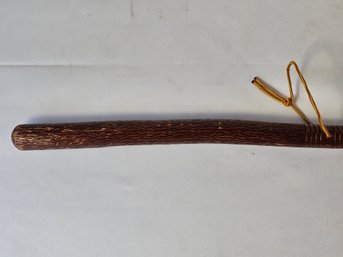 Rustic Faux-Bark Wood Carved Hiking Staff