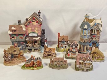 Vintage Christmas Village Ceramic Buildings And Cottages