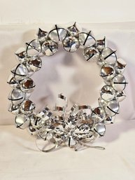 Silver Jingle Bell Holiday Wreath