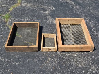 Rustic Wooden Soil Sifters
