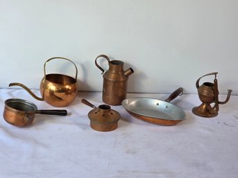 Vintage Copper Cookware And Kitchenware