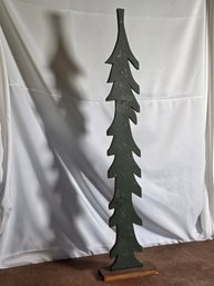 Tall Primitive Wooden Folk Art Pine Tree