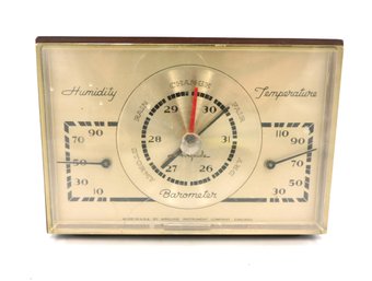 Vintage Airguide Weather Station Barometer Thermometer Hygrometer  Parts Or Repair