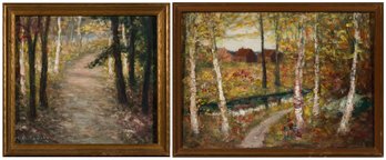 Charles E. Duncan Rodick, Am./Can. 1874-c.1940, Two Works: Forest Paths