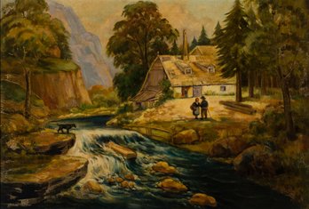 19th/20th Century European School, Dog By The River
