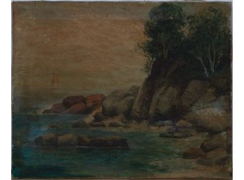 Frank Louville Bowie (Am. 1857-1936) - Rocky Coast