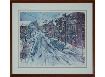 Richard Vassallo (Am. 20th Century) -  'Boothby Square, Portland, ME'