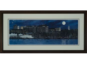R.N. Cohen (Am. 20th/21st Century) - 'Portland By Moonlight'