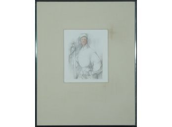 Joyce Reopel (Am. B. 1933) - 'Portrait Of The Artist As Halberdier (After Pontormo)' 1970