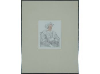 Joyce Reopel (Am. B. 1933)- 'Portrait Of The Artist As Christopher Columbus After Sebastiano Del Piombo' 1970