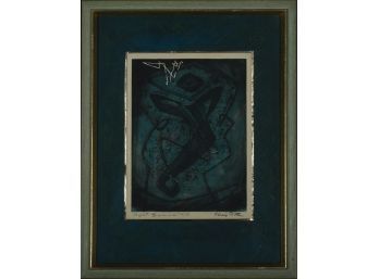 Chris Ritter (KS/ME/NY, 1906-1976) - 'Night Swimmer' 1950