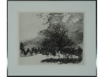 Herbert Fink (Am./ Rhode Island B. 1921) - 'Winter Storm' 1971