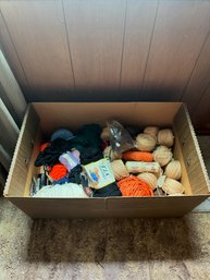 Vintage Yarn Lot Mixed Skeins Of Yarn