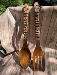 Oversized Decorative Wall Art Fork And Spoon