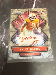 2021 Wild Card Alumination NIL Collegiate Edition Football Trading Card Featuring Tyler Baron
