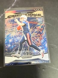 2024 Panini Prizm Fireworks #22 Drake Maye Rookie Football Card