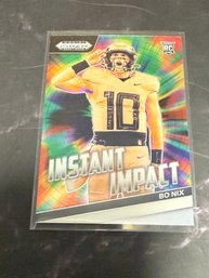 2024 Panini Prizm Draft Picks Instant Impact Bo Nix Rookie Card