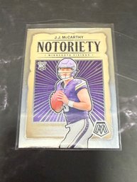 2024 Panini Mosaic Notoriety J.J. McCarthy  Football Trading Card