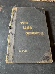 1896-97 The Lima Schools Annual Report Antique Book