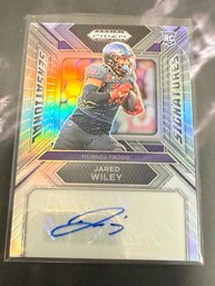 2024 Panini Prizm Draft Picks Sensational Signatures Jared Wiley Football Card