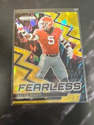 2023 Panini Prizm Draft Picks Fearless Gold Ice #F-10 Kelee Ringo Football Trading Card