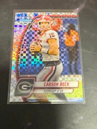2024 Bowman University Chrome Trading Card Featuring The Football Player Carson Beck