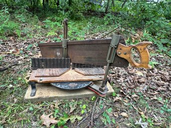 Vintage Miter Box And Saw