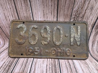Vintage Ohio License Plate