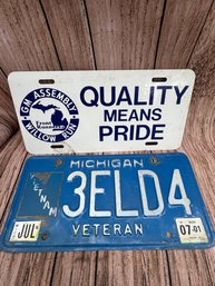 Vintage Michigan License Plate