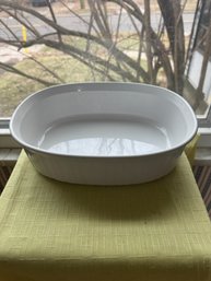 Corning Wear Vintage French White Casserole Dish