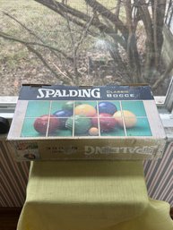 Vintage Spaulding Bocce Ball Set In Original Box