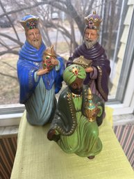 Three Wise Men Vintage Ceramic Statues Or Large Figurines