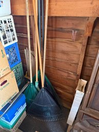 Lot Of Rakes Or Yard Implements