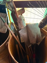 Lot If Mixed Shovels And Rakes