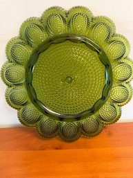 Vintage Green Indiana Glass Deviled Egg Plate