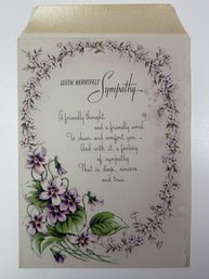 Vintage Sympathy Postcard Letter New Old Stock