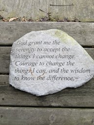Serenity Prayer Outdoor Stone