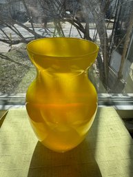Yellow Glass Vase