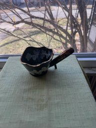 Italian Ceramic Glazed Handled Bowl