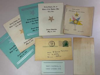 Order Of The Eastern Start Annual Inspection Books From The 1930's