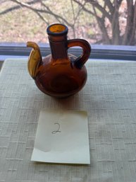 Vintage Hand-blown Amber Glass Cruet