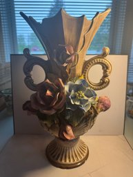 Large Antique Italian Capodimonte Porcelain Vase - See Description